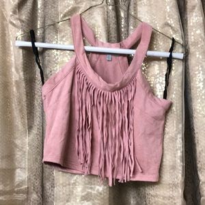 Charlotte Russe suede crop top
